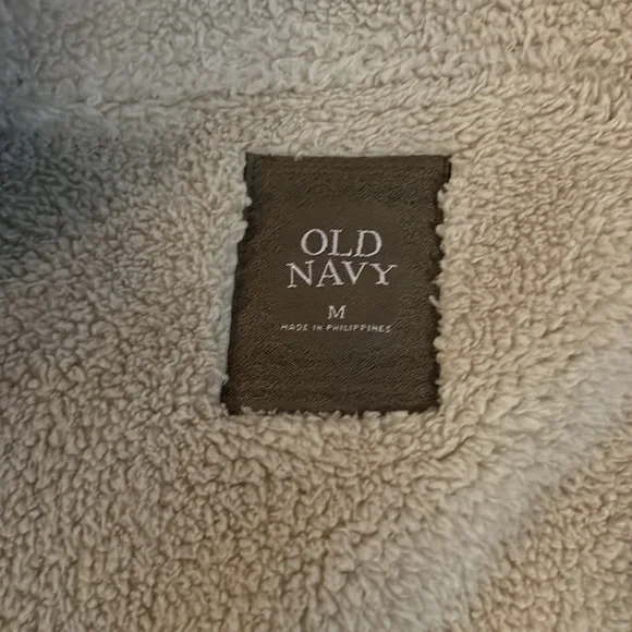 ⬇️ FINAL MARKDOWN! ⬇️ Old Navy Brown Button Up Jacket w/ White Trim - Size Med - Picture 4 of 6